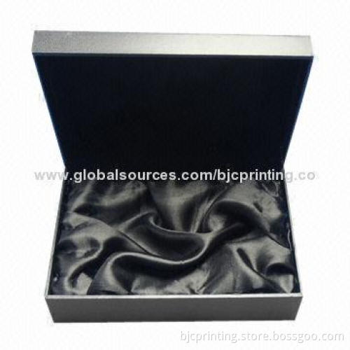 Hardbound wood box, anti-counterfeiting finish
